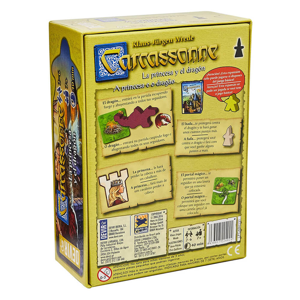 carcassonne princesa y dragon