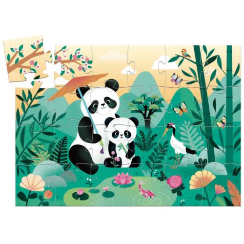puzle silueta leo el panda