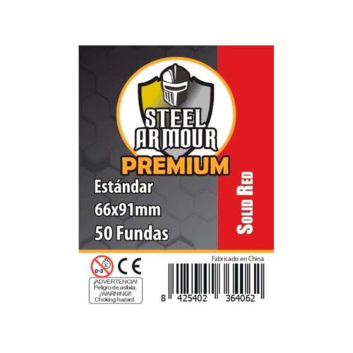 Fundes Steel Armour sòlid vermell 66x91